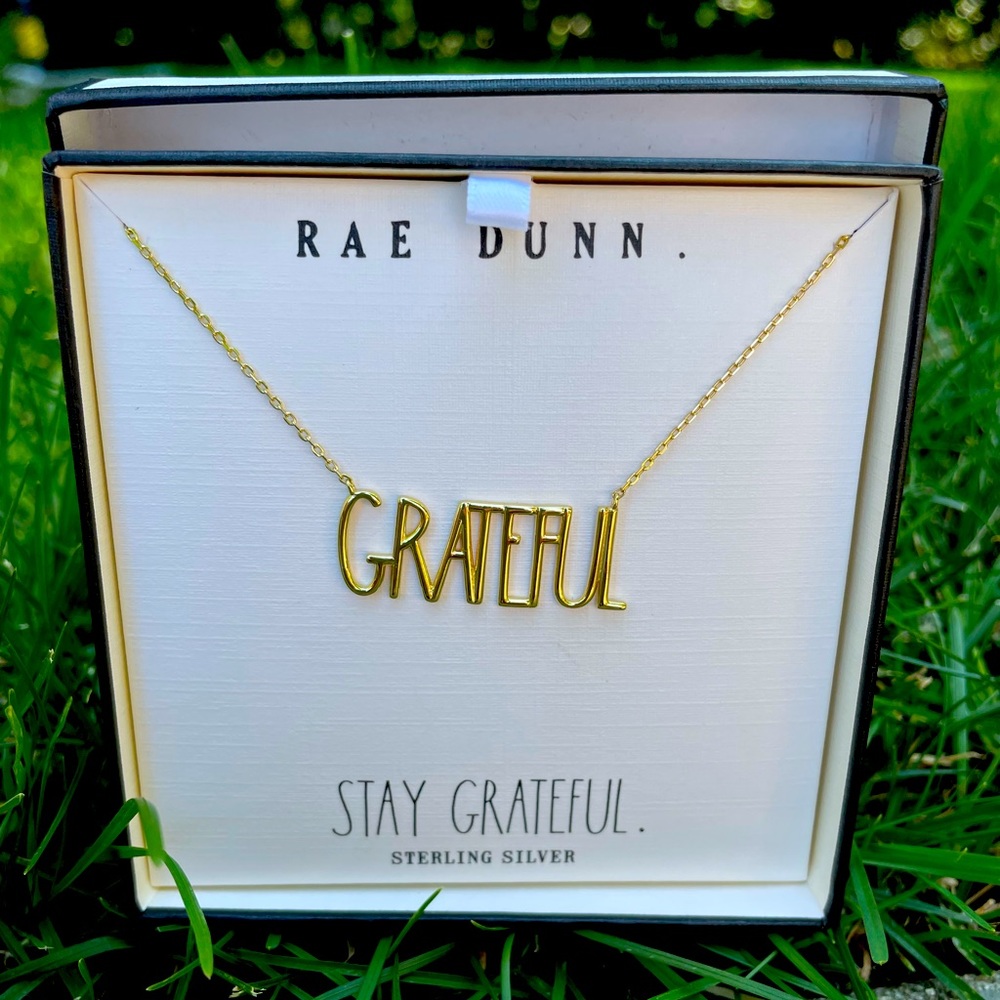 NWT!💕💕RAE DUNN GRATEFUL NECKLACE 14K GOLD PLATED!